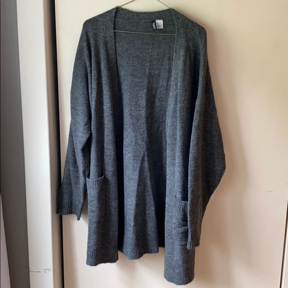 Grey H&M Open Front Cardigan